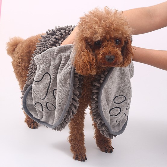 Buy Grey 75cmx35cm 380g Pet Microfiber Towel , Microfibre Towel Dog at wholesale prices