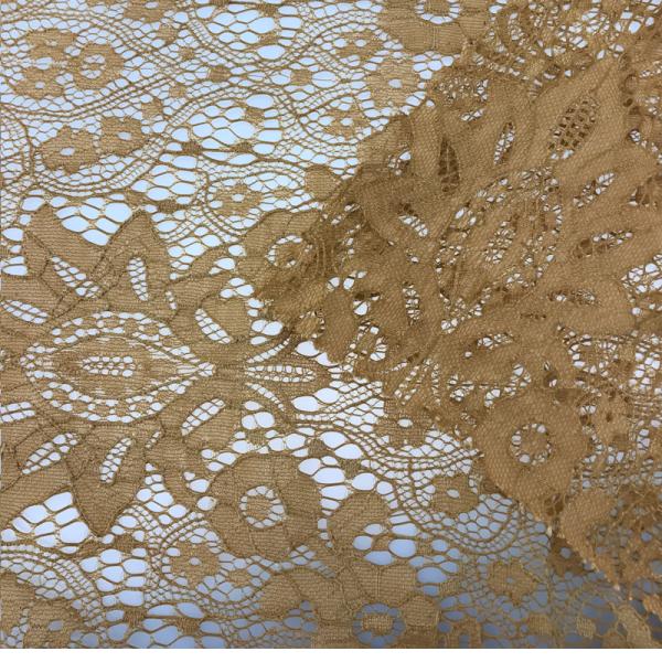 Guipure Corded Gold Nigerian Lace Material Jacquard Lace Fabric 59 Inch