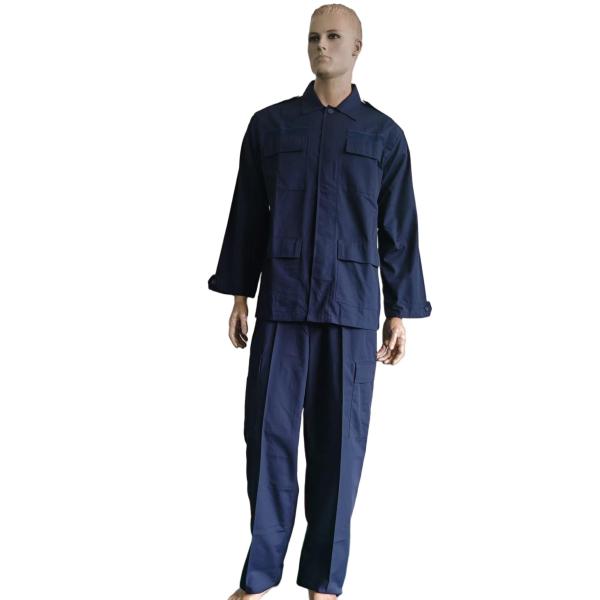 Custom Navy Blue BDU Military Uniform Set Polyester Cotton