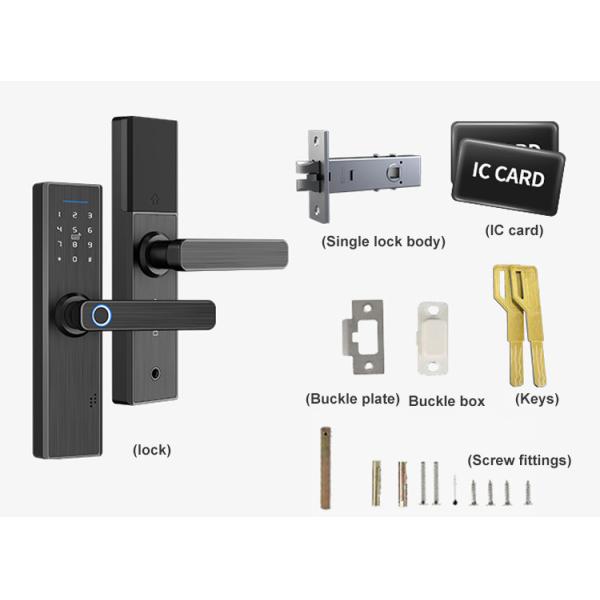 Durable Luxury Fingerprint Handle Door Lock 60mm With Camera