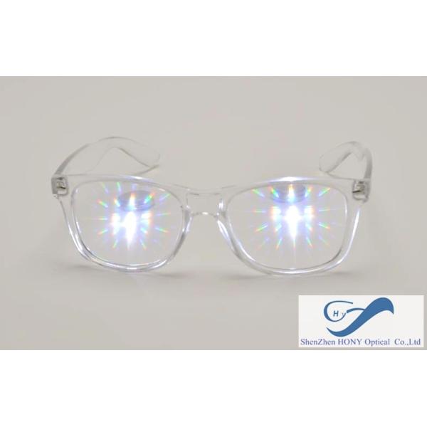 Customizd PVC 3D Fireworks Glasses With Optics Parameter Transmittance 90%