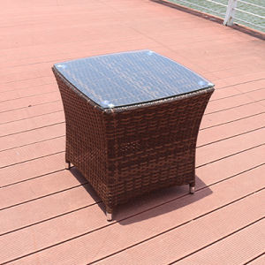 Buy Courtyard Rattan Tea Table Combination Furniture Wicker Tea Table Brown at wholesale prices