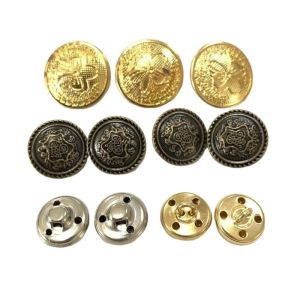 Wholesale metal sewing button custom logo brass buttons