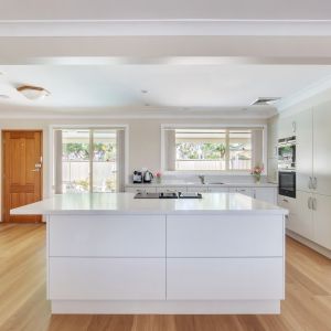 White Lacquer L Shape Modular Kitchen Unit Cabinet Designs