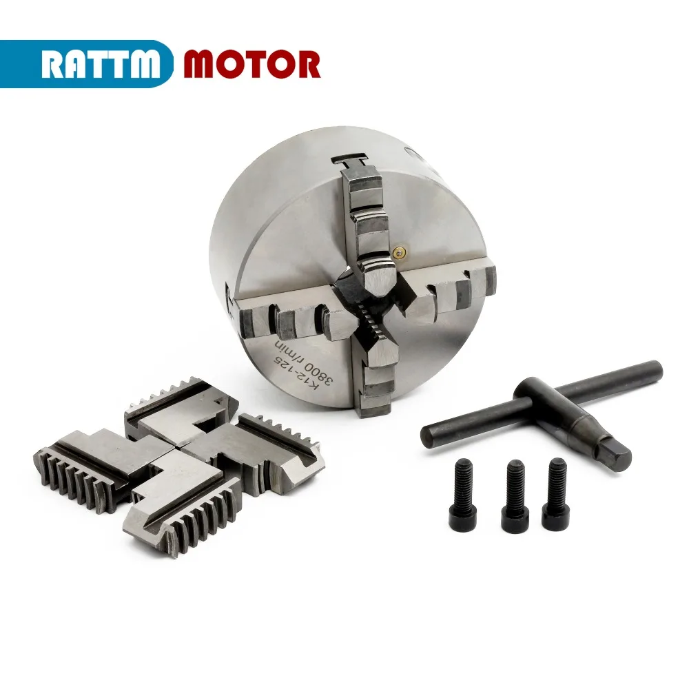 4 Jaws Manual Self Centering Lathe Chuck K12-125mm