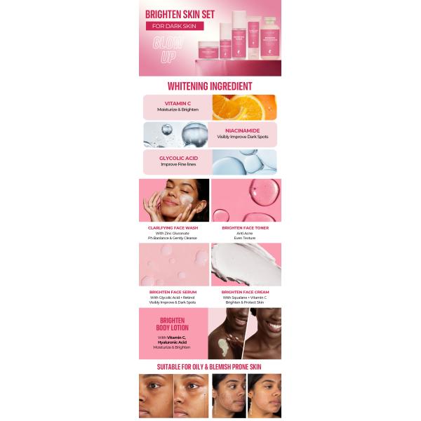 Private Label Korean Skincare Vitamin C Glycolic Acid Face Toner Skin Care Brightening Anti-Aging Facial Toner for Black Women