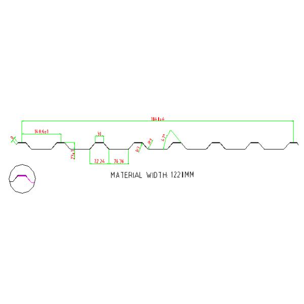 5T Roof Panel Double Layer Roll Forming Machine 0.3-0.8mm 18 Stations