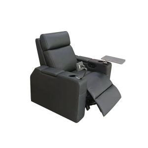 European Style Half Leather Power Electric Home Recliner Movie Public Theater