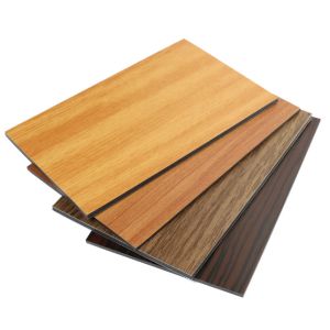 China Fireproof B1 Wooden Aluminum Composite Panel Heat Insulation Yes on sale