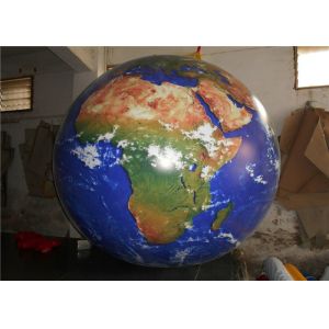 Large 0.2mm PVC Inflatable Advertising Signs / Blow Up Earth Ball