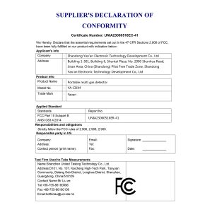 Yaoan (Shenzhen) Electronic Technology Development Co., Ltd. Certifications