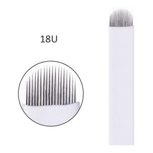 18U 0.18mm Stainless Steel Microblading Tattoo Needle for Eyebrow Embroidery and