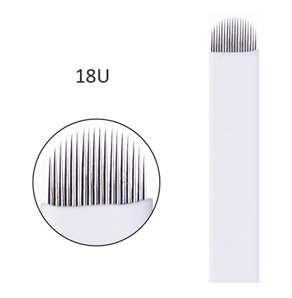 18U 0.18mm Stainless Steel Microblading Tattoo Needle for Eyebrow Embroidery and