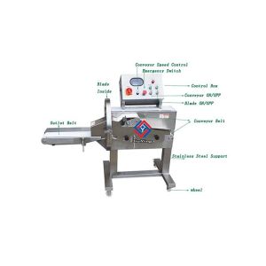 Industrial Bacon Fish Sausage Slicing Machine Big Capacity 500kg/H