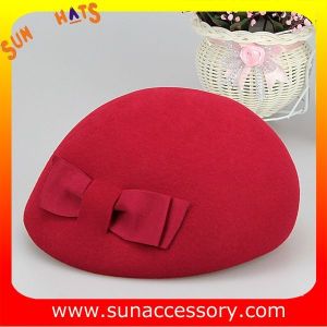 Hot sale Fashion 100% Australia wool felt ladies beret hats ,Red beret hats with