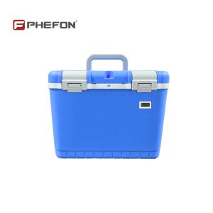 Phefon 10L Lockable Chest Coleman Ice Cooler Box For Lab Cooling Storage