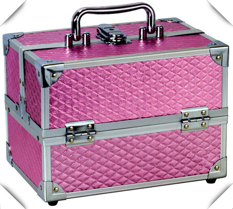 Buy Pink Aluminum Beauty Case , Portable Aluminum Cosmetic Display Case at wholesale prices