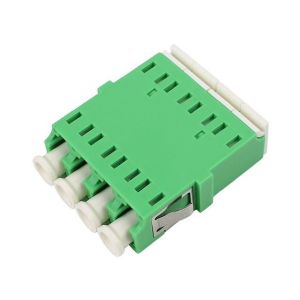 Green Singlemode LC Quad Adapter Customized Mounting Without Flange