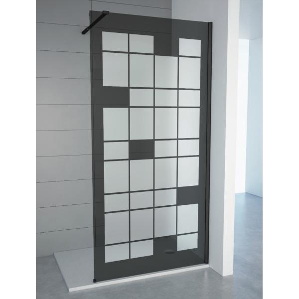 Buy Tempered Smoke Glass With Matt Walk In Shower Cubicles at wholesale prices