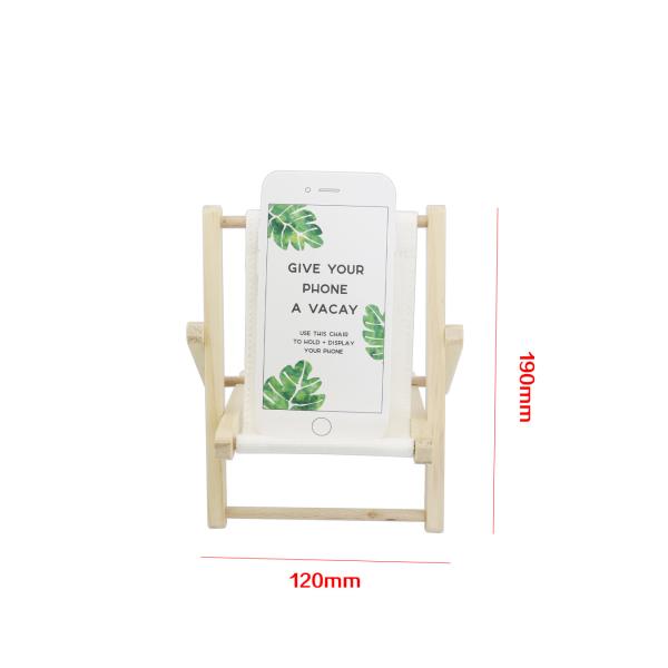 Buy Phone holder wooden beach chair cellphone stand at wholesale prices