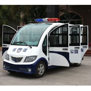 White Color 5kW Enclosed Passenger Cabin Electric Sightseeing Bus Tourist Buggy