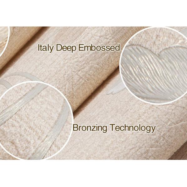 Waterproof PVC Living Room Wallpaper for Entertainment / Household , Rustic Style