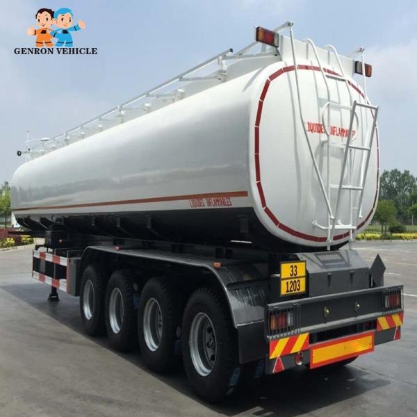 Buy Pneumatic Bottom Valve Four Axles Genron 55CBM Fuel Tank Trailer at wholesale prices