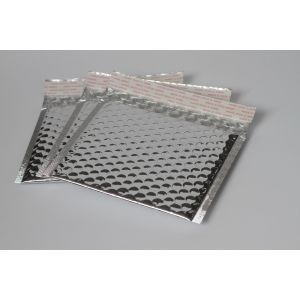 sliver metallic bubble mailer 150*200+40mm gloss waterproof metallic bubble envelop for shipping