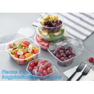 Cheap Custom Food Grade Clear PET Salad Bowl Disposable Food Plastic Bowl,460ml