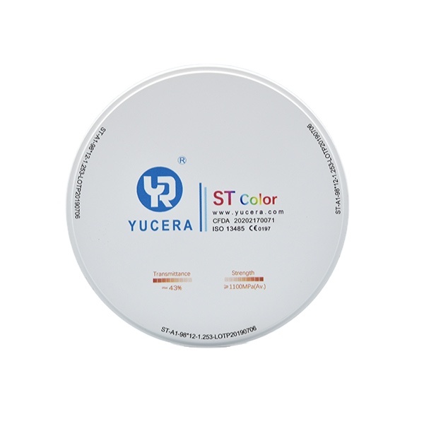 Yucera ST color 3D Multilayer Zirconia Block - Precision - Engineered for CAD