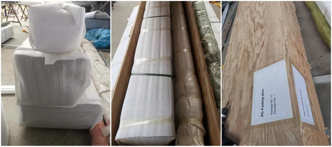 Horizontal New Style Transparent Clear Crystal Polycarbonate PC Folding Door for Shopping Malls or Other Commercial Application