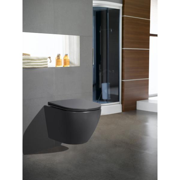 European Style Simple Sanitary Ware Bathroom Ceramic WC White Rimless Wall Hung Floating Toilets