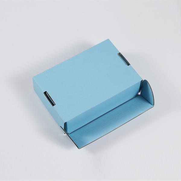 Kraft Paper & Corrugated Paper Blue Flat Fold Rigid Box OEM ODM