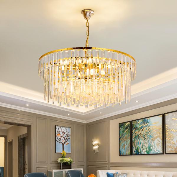 Luxury Living Room Bedroom Restaurant Pendant Light Round Crystal Creative Design Decor Chandelier Pendant Lamp