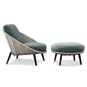 Modern Leisure Rattan back All Weather Outdoor Sofa Chair Patio Garden Furniture