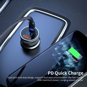 Essager 36W PD 3.0 QC3.0 USB Type C Car Fast Charger