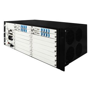 5U 19'' Mux WDM OTN Transponder With OSW EDFA OLP MUX DEMUX FSW Cards Inside