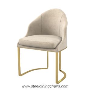 Furniture Restaurant 52CM 90CM Stainless Steel Dining Chairs