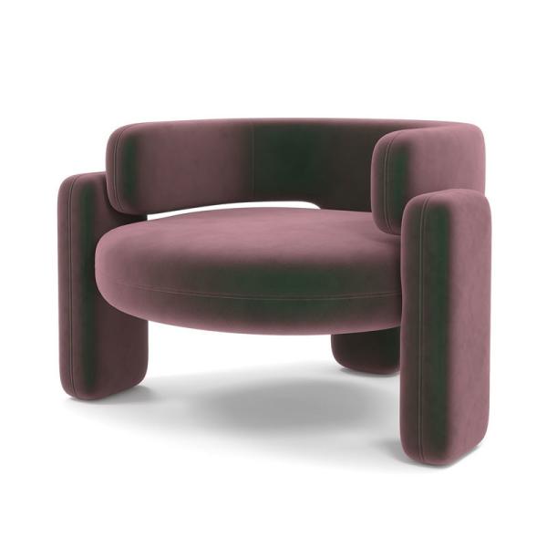 Durable N Folded Hotel Lobby Furniture Curved Single Leisure Chair