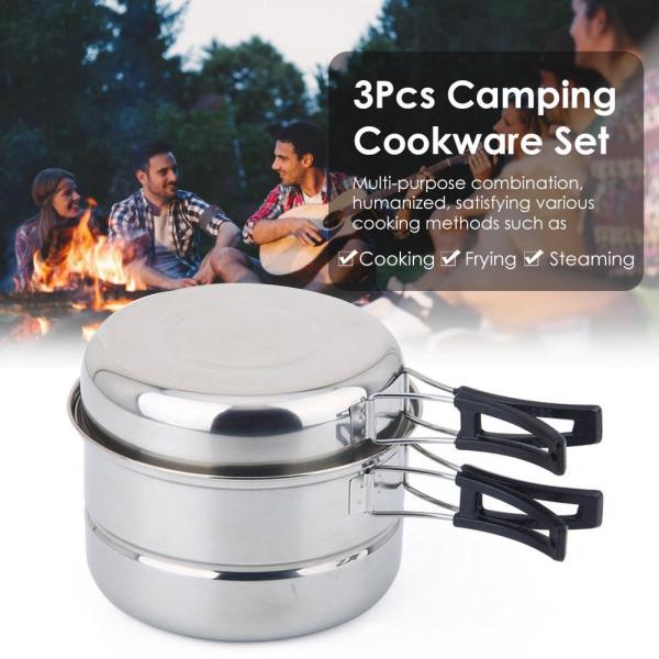 Modern Stainless Steel Outdoor Camping Cookware For Picnic