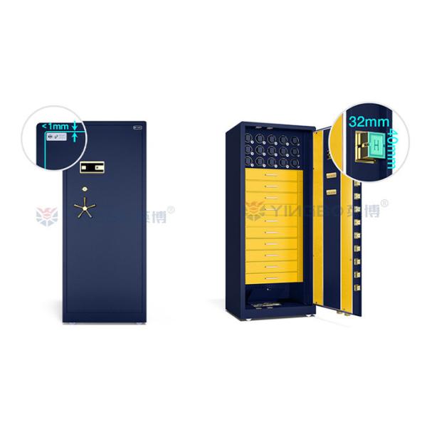 H1800mm Dual Alarm Intelligent Jewelry Watch Winder Safe Box Solid Steel