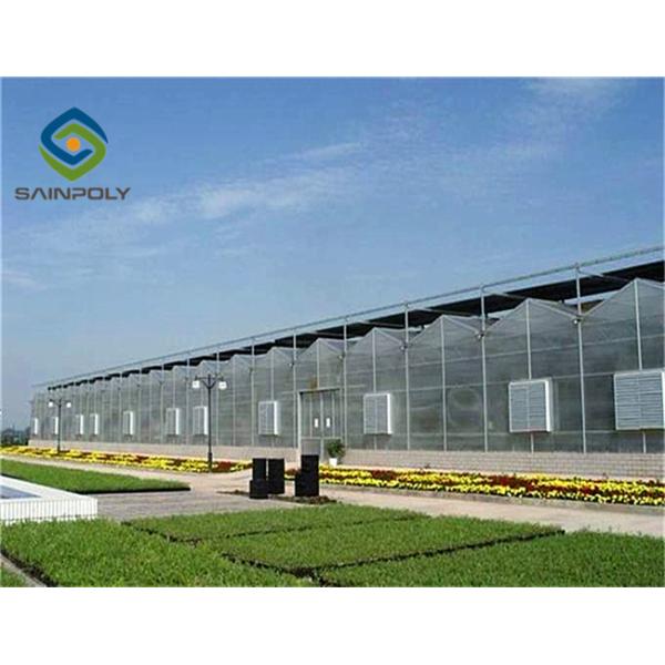 Buy 1.2 G/m3 Mult Span Polycarbonate Sheet Greenhouse at wholesale prices