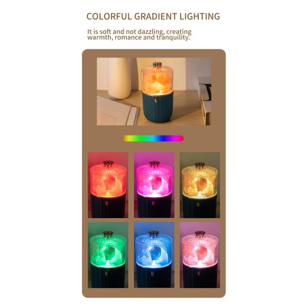 Newest Nature Crystal Salt Rock Aromatherapy Lamp 7 Color Atmosphere Night Light For Bedroom Office Car Air Purify