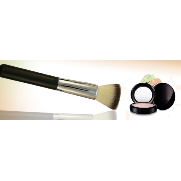 Custom Flat Mineral Buffer Powder Makeup Brush For Face , Eco Friendly