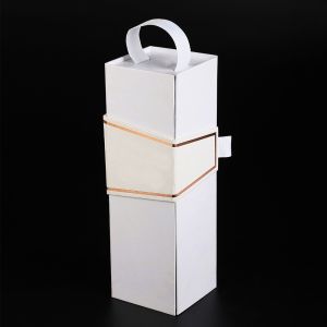 Handle Wine Bottle gift box UV Luxury Packaging Flat Cardboard gin champagne