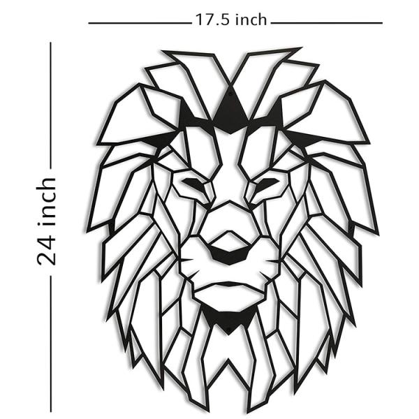 Aesthetic Design Farmhouse Decor Metal Lion Wall Decorations Animal Metal Artwork for Rustic Cabin