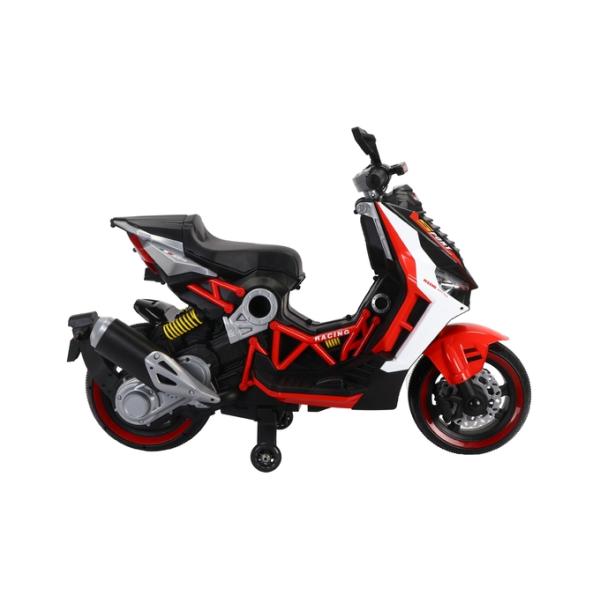 Kids Vespa Scooter, 12V Rechargeable Ride on Motorcycle w/Training Wheels