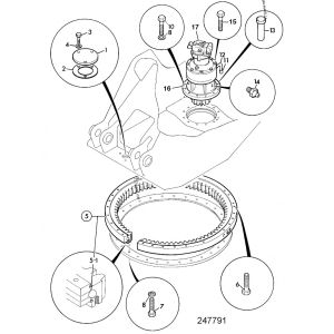 Mini Excavator Swing Motor Gearbox JS220 JRC0007 Swing Gearbox For JCB