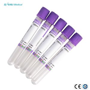 Medical Plastic Blood Collection Tube Purple K2 K3 EDTA Tube