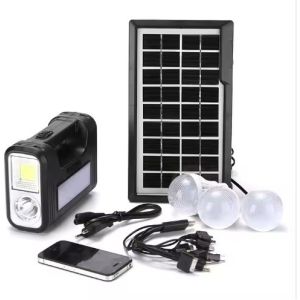 4500mAh Battery Solar Powered Lighting System Solar Emergency Lighting System